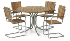 Friis Furniture - Læsø havemøbelsæt - bord med 4 stole